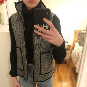 Black and White Chevron Vest